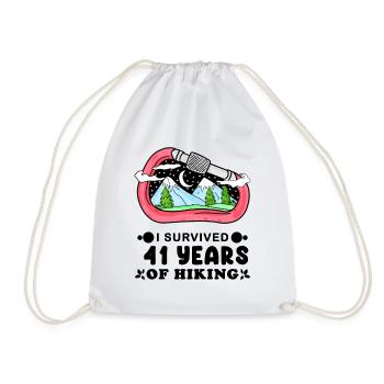 Berg Wanderer 41. Geburtstag 41 Jahre alt Geschenk - Turnbeutel - Weiß - Vorne
