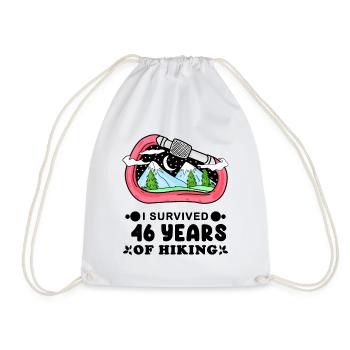 Berg Wanderer 46. Geburtstag 46 Jahre alt Geschenk - Turnbeutel - Weiß - Vorne