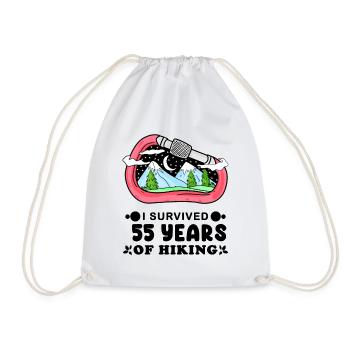 Mountain Wanderer 55e anniversaire 55 ans cadeau - Sac de sport léger - blanc - Devant