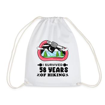 Berg Wanderer 58. Geburtstag 58 Jahre alt Geschenk - Turnbeutel - Weiß - Vorne