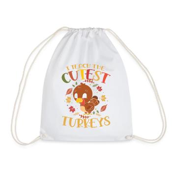 I teach the cutest turkeys - Turnbeutel - Weiß - Vorne