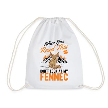 Fennec Gift Desert Fox Fennec - Drawstring Bag - white - Front