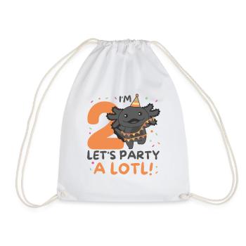 2ème anniversaire axolotl deux ans axolotls sucrés - Sac de sport léger - blanc - Devant