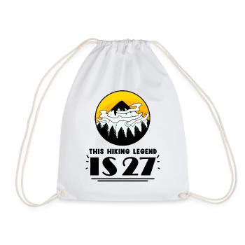 27. Geburtstag Berge 27 Jahre alt Berg Wandern - Turnbeutel - Weiß - Vorne