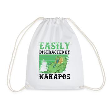 Kakapo distracted by flightless kakapo - Drawstring Bag - white - Front
