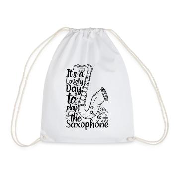 C’est une belle journée pour jouer du saxophone - Saxophon - Sac de sport léger - blanc - Devant
