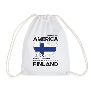 Né finlandais Finlande États-Unis - Sac de sport léger - blanc - Devant