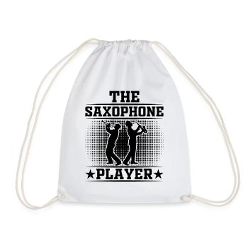 The Saxophone Player Saxophone Musician Saxophonis - Drawstring Bag - white - Front