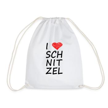 I LOVE SCHNITZEL - Turnbeutel - Weiß - Vorne