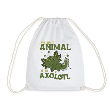Mon animal spirituel est un axolotl doux axolotl - Sac de sport léger - blanc - Devant