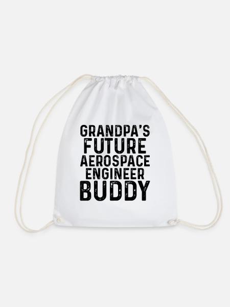 Grandpa's Future Aerospace Engineer Buddy - Turnbeutel - Weiß