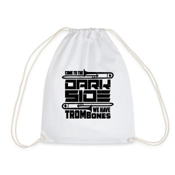 Come To The Dark Side Wind Instrument Trombonist - Drawstring Bag - white - Front