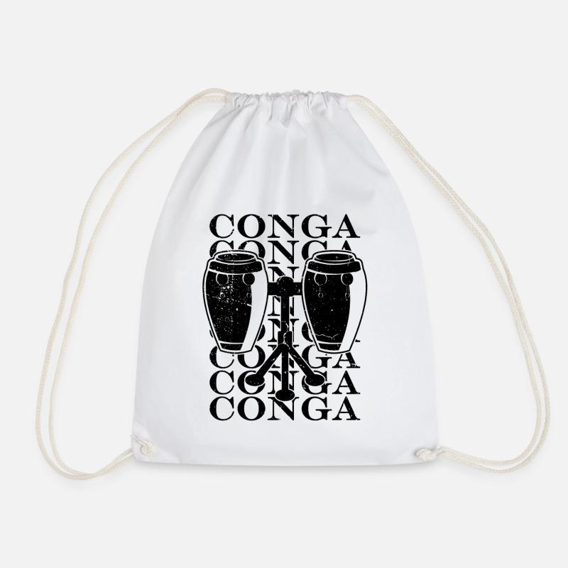 Conga Percussion Instrument Drummer Conga Player - Turnbeutel - Weiß