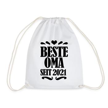 Beste Oma seit 2021 - Oma Geschenk - Turnbeutel - Weiß - Vorne