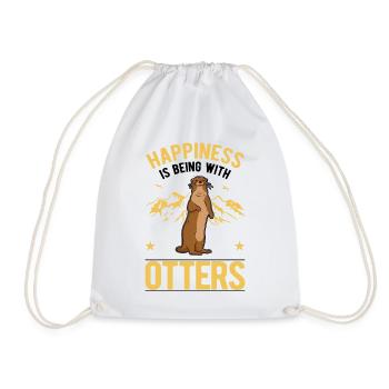 Otter luck otter Sea otter - Drawstring Bag - white - Front