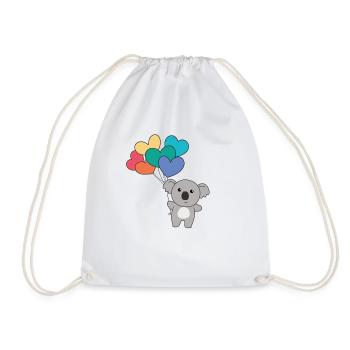 Rainbow Hearts Pride LGBTQ Ballons Koala - Sac de sport léger - blanc - Devant