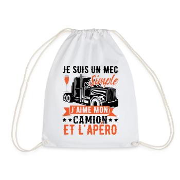 Camion Humour Routier - Sac de sport léger - blanc - Devant