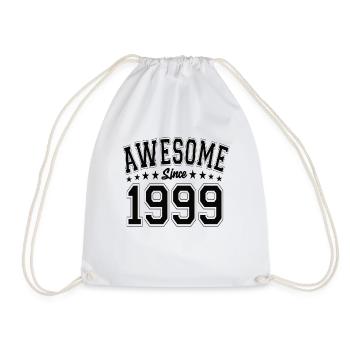 Awesome Since 1999 Birthday 1999 Vintage 1999 - Drawstring Bag - white - Front
