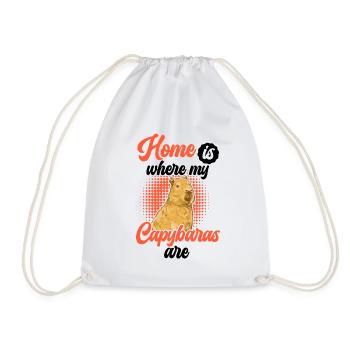 Capybara est ma maison Capybara - Sac de sport léger - blanc - Devant