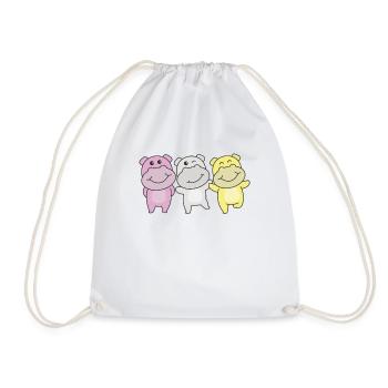 Twink Flag Pride LGBTQ Mignon Hippopotame - Sac de sport léger - blanc - Devant