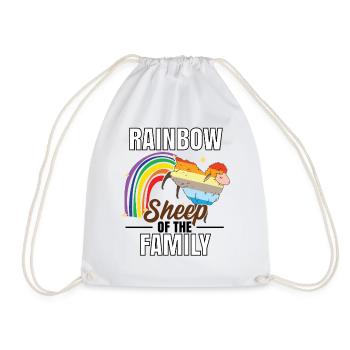 Regenbogenschaf der Familie - Turnbeutel - Weiß - Vorne