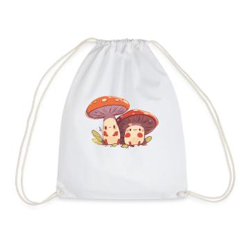 Mushroom Kawaii Cottagecore Vintage pour les amateurs de champignons - Sac de sport léger - blanc - Devant