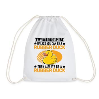 Soyez toujours vous-même Canard en caoutchouc Gummiente - Sac de sport léger - blanc - Devant