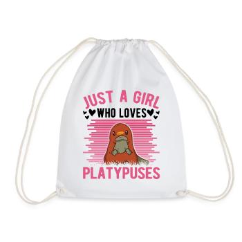 Platypus Girl Platypus - Drawstring Bag - white - Front