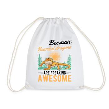 Bearded dragon saying Bearded Dragon - Drawstring Bag - white - Front