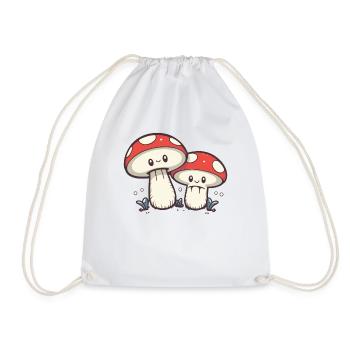 Kawaii Mushrooms Cottagecore Vintage pour les amateurs de champignons - Sac de sport léger - blanc - Devant