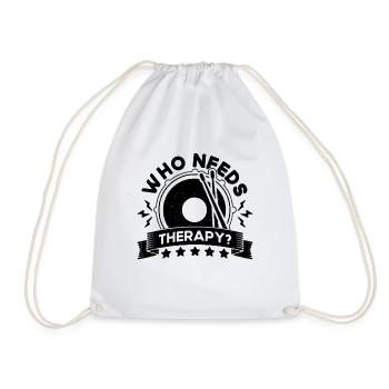 Qui a besoin d’une thérapie Snare Drum Instrument Drummer - Sac de sport léger - blanc - Devant