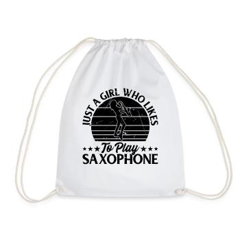 Just A Girl Who Likes To Pay Saxophones - Saxophones - Sac de sport léger - blanc - Devant