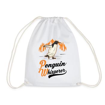 Penguin Whisperer Penguin - Drawstring Bag - white - Front