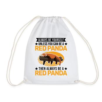 Roter Panda Geschenk Red Panda - Turnbeutel - Weiß - Vorne
