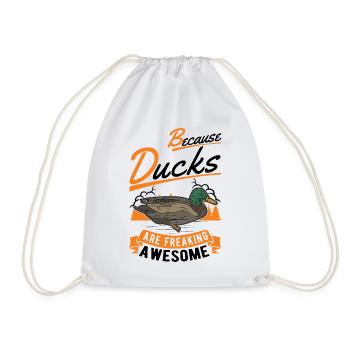 Duck Gift Duck Breeder - Drawstring Bag - white - Front