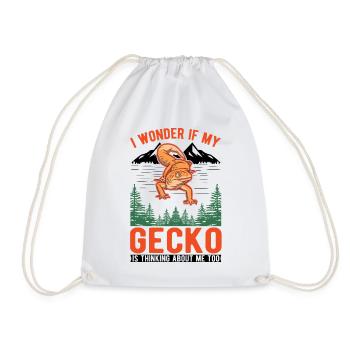 Gecko Cadeau Léopard Gecko - Sac de sport léger - blanc - Devant
