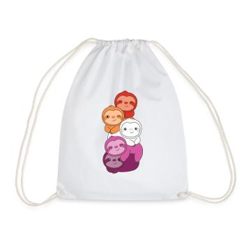 Lesbian Flag Pride LGBTQ Cute Sloth Bunch - Sac de sport léger - blanc - Devant