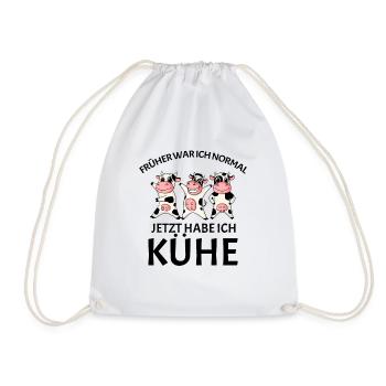 Kuh Kühe Rind - Turnbeutel - Weiß - Vorne