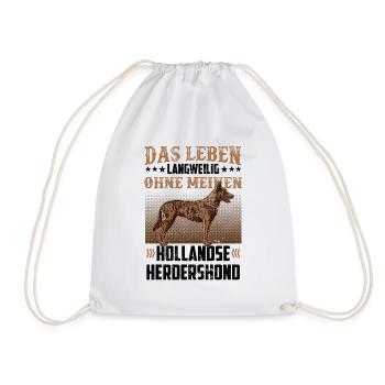 Hollandse Herdershond wäre langweilig ohne - Turnbeutel - Weiß - Vorne