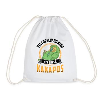 Kakapo need all this New Zealand parrot - Drawstring Bag - white - Front