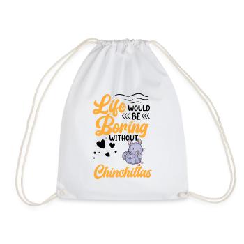 Alésage sans chinchilla rongeur chinchilla - Sac de sport léger - blanc - Devant