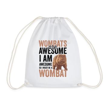 Wombats are fantastic marsupial wombat - Drawstring Bag - white - Front