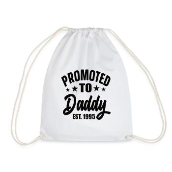Promoted To Daddy Est 1995 - Drawstring Bag - white - Front