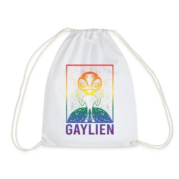 Gender Lesbian, Gay, Trans, Queer Rainbow - Drawstring Bag - white - Front