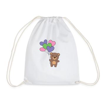 Trigender Flag Ballon Hearts Pride LGBTQ Bear - Sac de sport léger - blanc - Devant