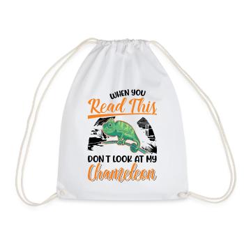 Caméléon Cadeau Caméléon - Sac de sport léger - blanc - Devant