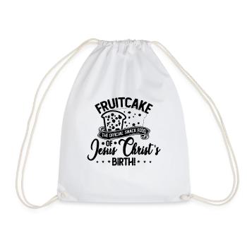 Fruitcake The Official Snack Nutty Fruitcake Lover - Drawstring Bag - white - Front