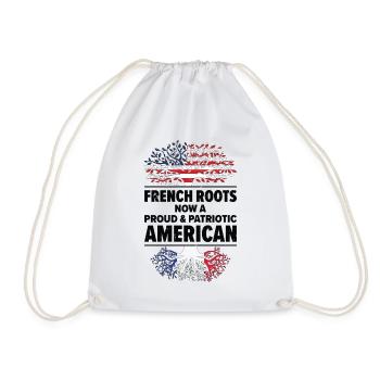 Né Français France Amérique USA - Sac de sport léger - blanc - Devant