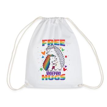 Une maman gratuite embrasse le mois de la fierté LGBT mignonne - Sac de sport léger - blanc - Devant