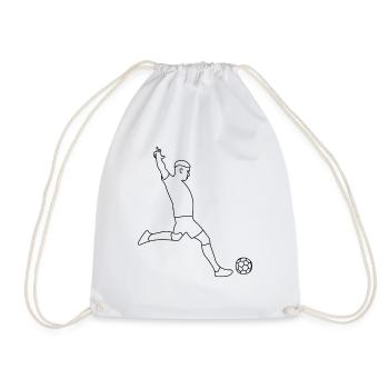 Fußball Fußballer - Turnbeutel - Weiß - Vorne